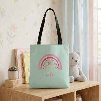 Persoonlijke Regenboog Boodschappentas voor Kinder Draagtas