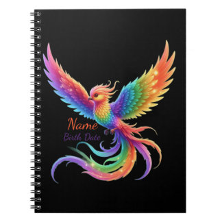 Persoonlijke Regenboog Phoenix Naam Geboortedatum Notitieboek