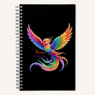 Persoonlijke Regenboog Phoenix Naam Geboortedatum  Notitieboek
