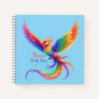 Persoonlijke Regenboog Phoenix Naam Geboortedatum Notitieboek