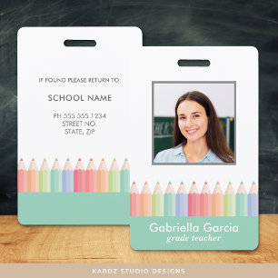 Persoonlijke Regenboog School Onderwijs ID badge