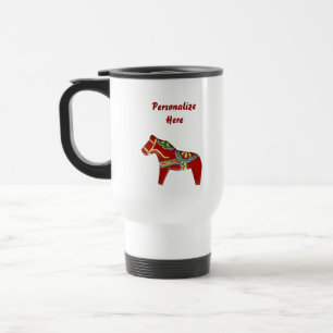 Persoonlijke reismodehond Red Dala Horse Reisbeker