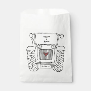 Persoonlijke reisvoordeur voor tractorland bedankzakje