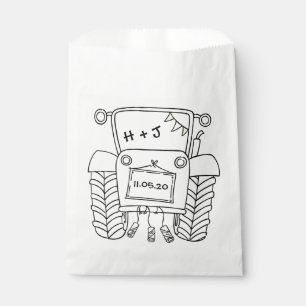 Persoonlijke reisvoordeur voor tractorland bedankzakje