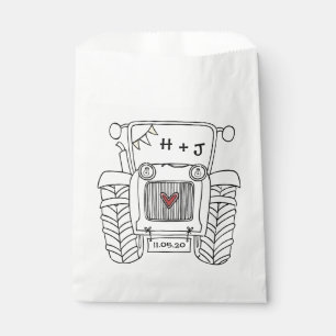 Persoonlijke reisvoordeur voor tractorland bedankzakje