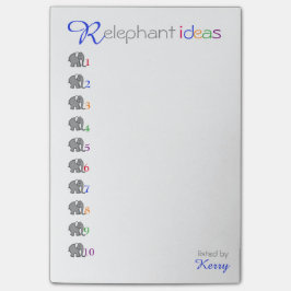 Persoonlijke 'RElephant' Creative Ideas Elephant Post-it® Notes