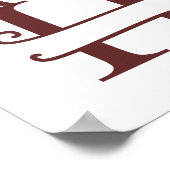 Persoonlijke rendierbrief H gesplitst monogram Poster (Hoek)