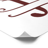 Persoonlijke rendierbrief J gesplitst monogram Poster (Hoek)