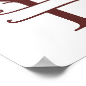 Persoonlijke rendierbrief L gesplitst monogram Poster (Hoek)