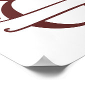 Persoonlijke rendierbrief of gesplitst monogram poster (Hoek)