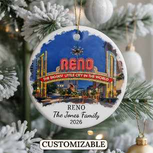 Persoonlijke Reno-versiering, op maat gemaakte Nev Keramisch Ornament