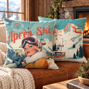 Persoonlijke Retro Après Ski Lodge Worpillow Kussen
