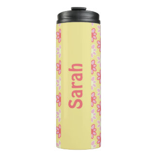 Persoonlijke retro bloem Thermische Tumbler Thermosbeker