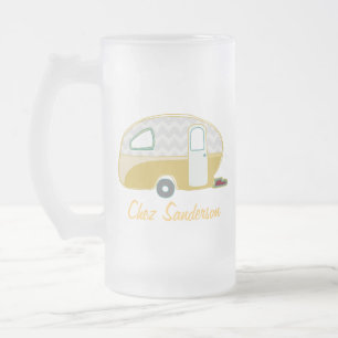 Persoonlijke Retro Caravan Bierglas Matglas Bierpul