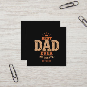 Persoonlijke Retro Foodie Beste Papa Ooit Zakelijk Vierkante Visitekaartje