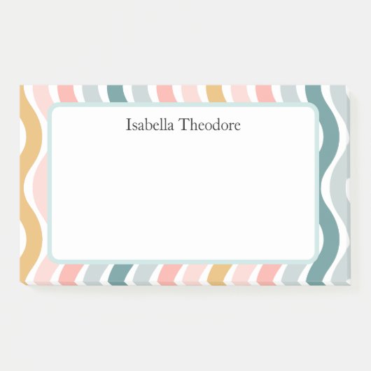 Persoonlijke Retro Golven Post-it® Notes (Voorkant)