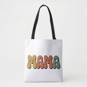 Persoonlijke Retro Groovy Mama Moederdag Draagtas