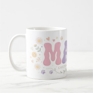 Persoonlijke Retro Mama Mok Met Aangepaste Namen V