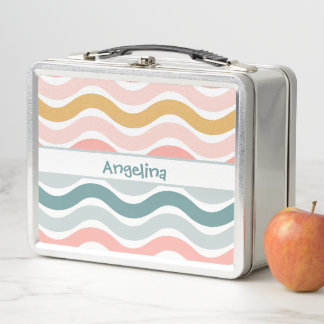 Persoonlijke Retro Pastel Golf Lunchbox