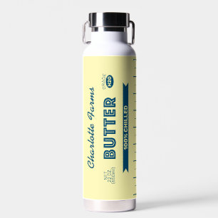 Persoonlijke Retro Stok Boter Geel Waterfles