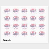 Persoonlijke Retro Vintage Caravan Ontwerp Sticker (Vel)