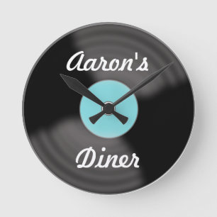 Persoonlijke Retro Vinylplaat Wandklok Cadeau Ronde Klok