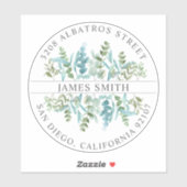 Persoonlijke ReturnAddress I Eucalyptus Sticker (Vel)