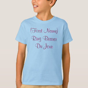 Persoonlijke Ringdrager Du Jour Huwelijksfeest T-shirt