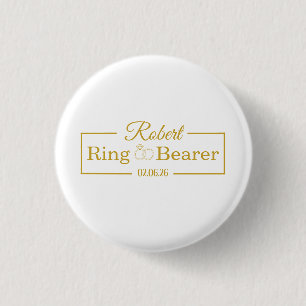 Persoonlijke ringdrager honkbal cadeau voor bruide ronde button 3,2 cm