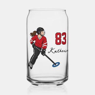 Persoonlijke Ringette Speler | Ringette Meisje Blikvorm Glas