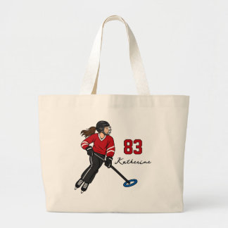 Persoonlijke Ringette Speler | Ringette Meisje Grote Tote Bag