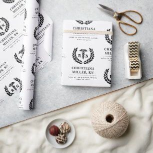 Persoonlijke RN-verpleegkundige School Afstudeerfe Cadeaupapier