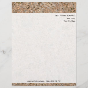 Persoonlijke Rock Texture met Return Address Briefhoofd Ontwerp