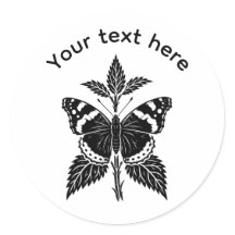 Persoonlijke Rode Admiraalvlinder Natuursticker