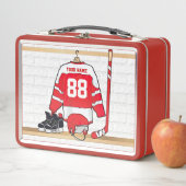 Persoonlijke Rode en Witte Ice Hockey Jersey (In situ)