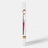 Persoonlijke Rode en Witte Ice Hockey Jersey Case-Mate iPhone Case (Achterkant / Links)