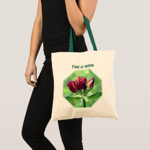 Persoonlijke Rode Gentiaanbloem Tote Bag