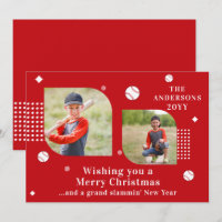Persoonlijke Rode Honkbal Kerstmis 2 Foto