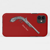 Persoonlijke Rode iPhone 5 van het antiek Pistool Case-Mate iPhone Case (Achterkant (horizontaal))