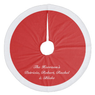 Persoonlijke ~ Rode Kerstmis Fleece Kerstboom Rok