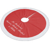 Persoonlijke ~ Rode Kerstmis Fleece Kerstboom Rok (Gekanteld)