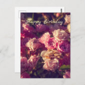 Persoonlijke rode rozen  briefkaart (Voorkant / Achterkant)