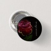 Persoonlijke rode rozen ronde button 3,2 cm (Voorkant /achterkant)