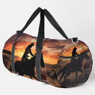 Persoonlijke Rodeo Cowgirl Barrel Racing Plunjezak