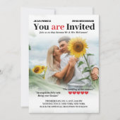 Persoonlijke Romcom Poster 2 in 1 Foto Bruiloft Kaart (Voorkant)