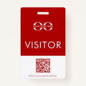 Persoonlijke Rood Company Logo Visitor Badge (Achterkant)