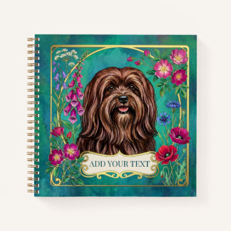 Persoonlijke Roodbruine Lhasa Apso Vierkante Notit Notitieboek