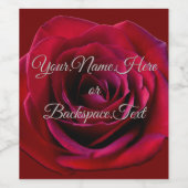 Persoonlijke roosfleslabels  wijn etiket (Enkel label)