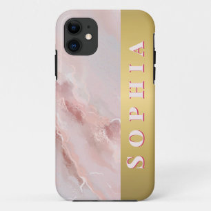 Persoonlijke roosmarmer voor speciale gelegenheids iPhone 11 hoesje