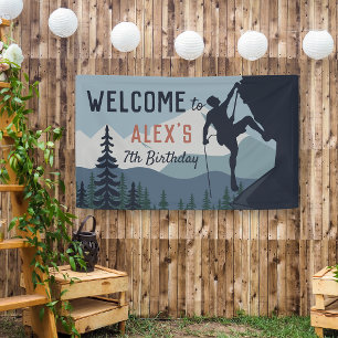 Persoonlijke rotbeklimming Birthday Party Welcome Spandoek